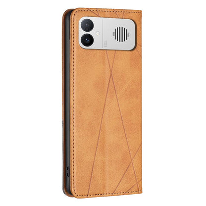 For Redmi K90 Max 5G Rhombus Texture Magnetic Leather Phone Case - Yellow - EDA007060619B