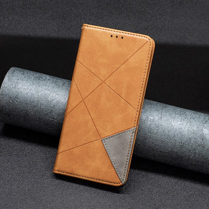 For Redmi K90 Max 5G Rhombus Texture Magnetic Leather Phone Case - Yellow - EDA007060619B