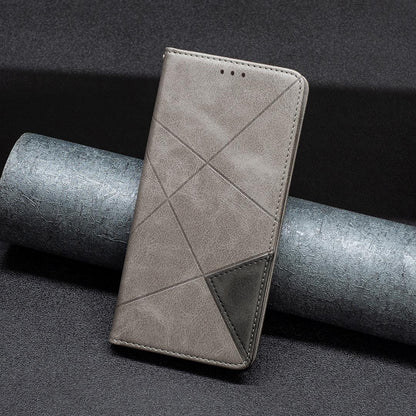 For Redmi K90 Max 5G Rhombus Texture Magnetic Leather Phone Case - Grey - EDA007060619C