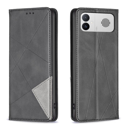 For Redmi K90 Max 5G Rhombus Texture Magnetic Leather Phone Case - Black - EDA007060619E