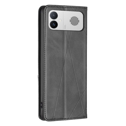 For Redmi K90 Max 5G Rhombus Texture Magnetic Leather Phone Case - Black - EDA007060619E