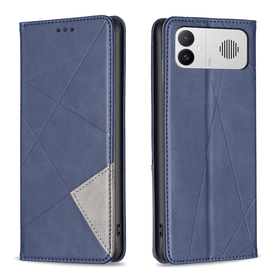 For Redmi K90 Max 5G Rhombus Texture Magnetic Leather Phone Case - Blue - EDA007060619F