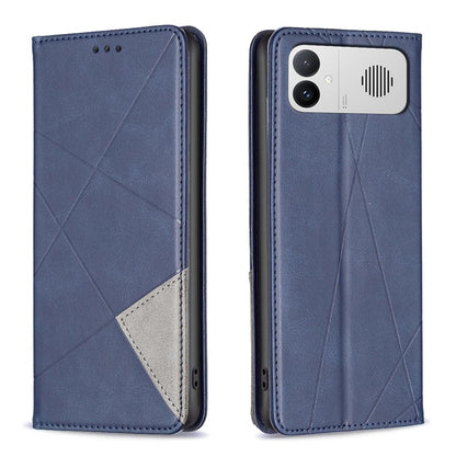 For Redmi K90 Max 5G Rhombus Texture Magnetic Leather Phone Case - Blue - EDA007060619F