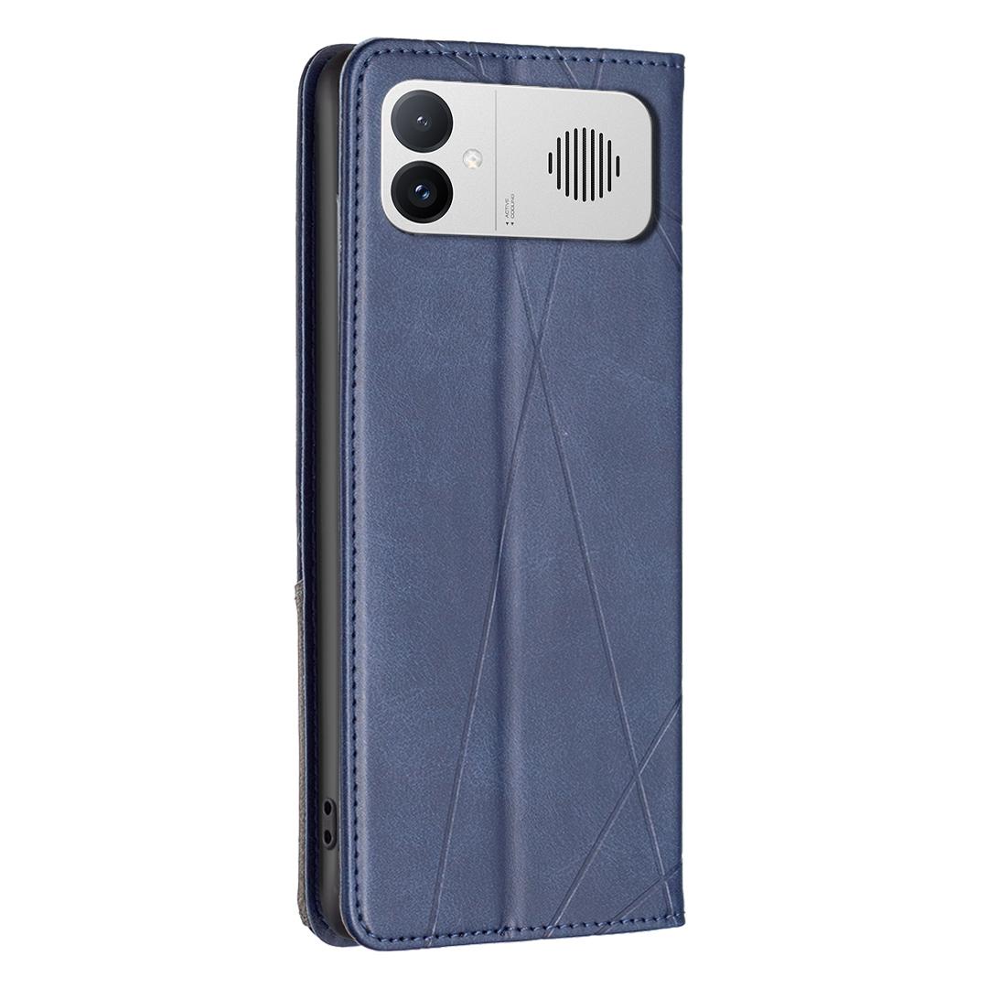 For Redmi K90 Max 5G Rhombus Texture Magnetic Leather Phone Case - Blue - EDA007060619F