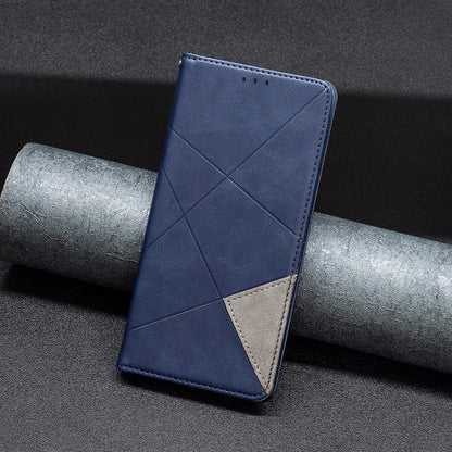 For Redmi K90 Max 5G Rhombus Texture Magnetic Leather Phone Case - Blue - EDA007060619F