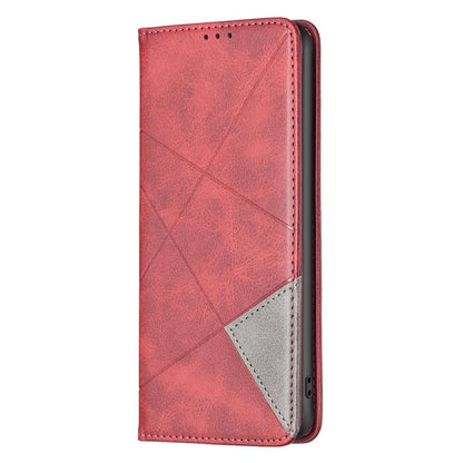 For Redmi Note 17 Pro 5G Global 163mm Rhombus Texture Magnetic Leather Phone Case(Red)