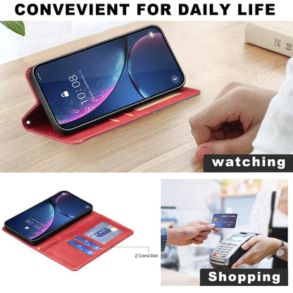 For Redmi Note 17 Pro 5G Global 163mm Rhombus Texture Magnetic Leather Phone Case(Red)