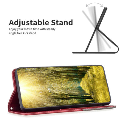 For Redmi Note 17 Pro 5G Global 163mm Rhombus Texture Magnetic Leather Phone Case(Red)