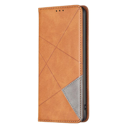 For Redmi Note 17 Pro 5G Global 163mm Rhombus Texture Magnetic Leather Phone Case(Yellow)