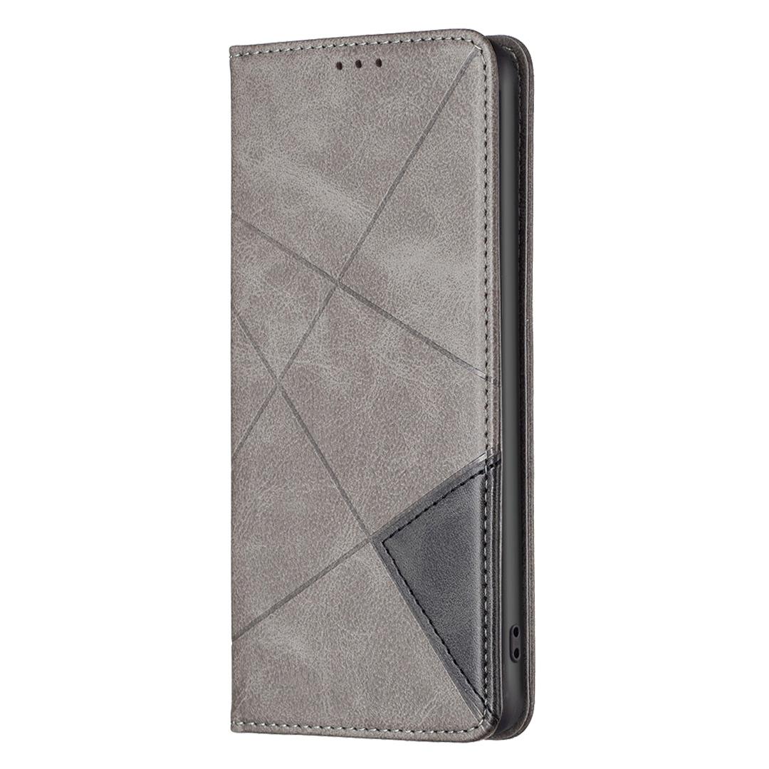 For Redmi Note 17 Pro 5G Global 163mm Rhombus Texture Magnetic Leather Phone Case(Grey)