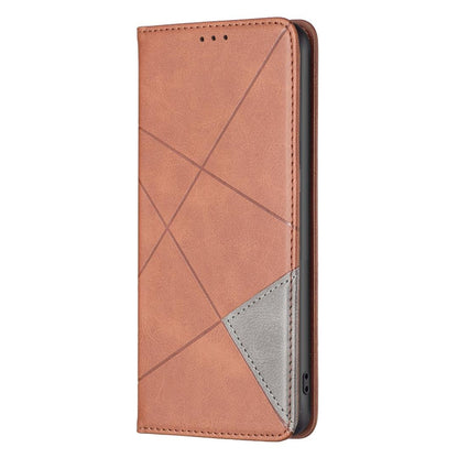 For Redmi Note 17 Pro 5G Global 163mm Rhombus Texture Magnetic Leather Phone Case(Brown)