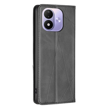 For Redmi Note 17 Pro 5G Global 163mm Rhombus Texture Magnetic Leather Phone Case(Black)