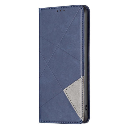 For Redmi Note 17 Pro 5G Global 163mm Rhombus Texture Magnetic Leather Phone Case(Blue)