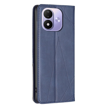 For Redmi Note 17 Pro 5G Global 163mm Rhombus Texture Magnetic Leather Phone Case(Blue)