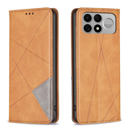 For Redmi K100 Pro Max 5G Rhombus Texture Magnetic Leather Phone Case - Yellow - EDA007060625B