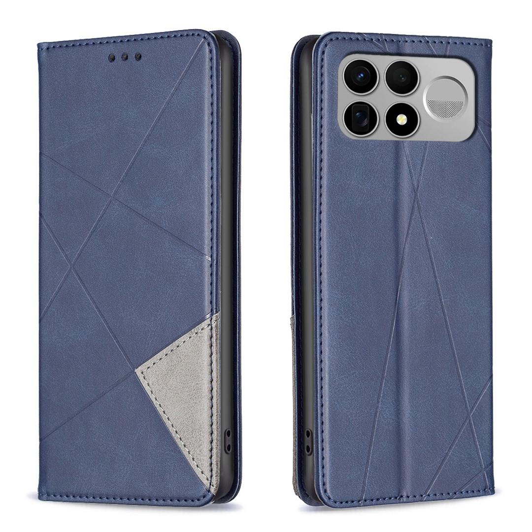 For Redmi K100 Pro Max 5G Rhombus Texture Magnetic Leather Phone Case - Blue - EDA007060625F