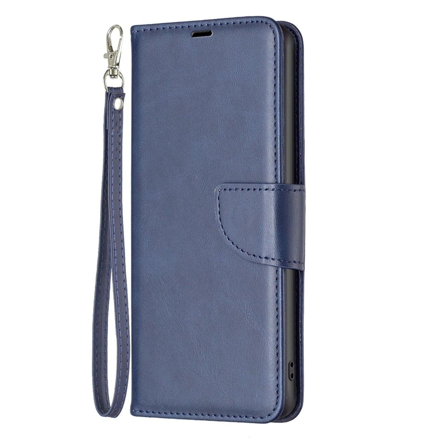 For Redmi K90 Pro Max/Poco F8 Ultra Lambskin Texture Pure Color Flip Leather Phone Case(Blue)