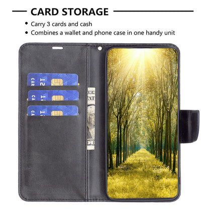For Redmi K90 Pro Max/Poco F8 Ultra Lambskin Texture Pure Color Flip Leather Phone Case(Black)