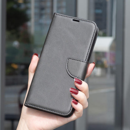 For Redmi K90 Pro Max/Poco F8 Ultra Lambskin Texture Pure Color Flip Leather Phone Case(Black)