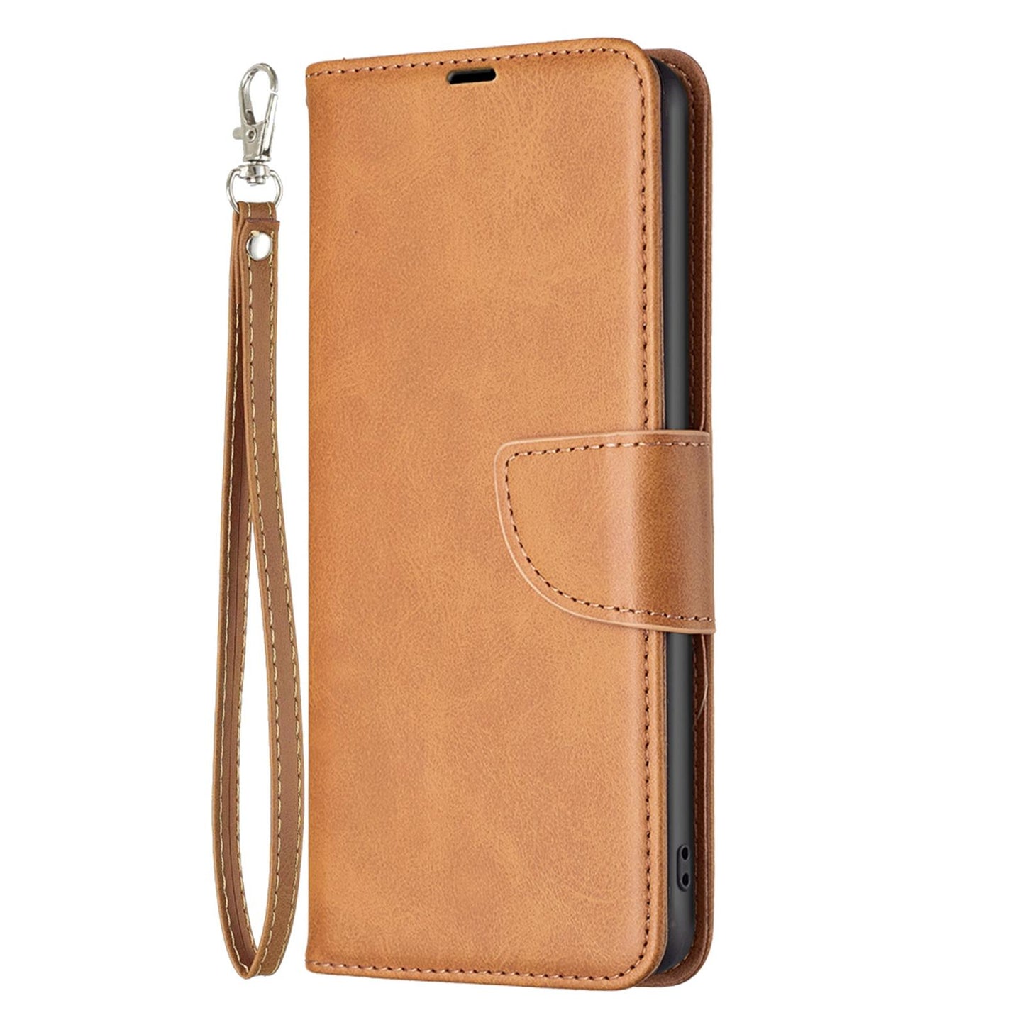 For Redmi K90 Pro Max/Poco F8 Ultra Lambskin Texture Pure Color Flip Leather Phone Case(Yellow)