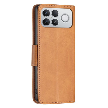 For Redmi K90 Pro Max/Poco F8 Ultra Lambskin Texture Pure Color Flip Leather Phone Case(Yellow)