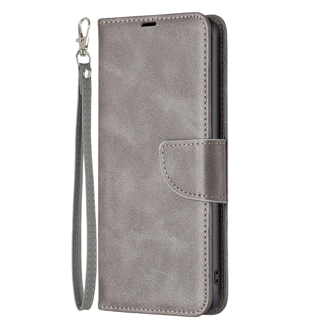 For Redmi Note 17 Pro 5G Global 163mm Lambskin Texture Pure Color Flip Leather Phone Case(Grey)
