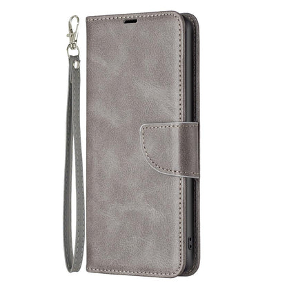 For Redmi Note 17 Pro 5G Global 163mm Lambskin Texture Pure Color Flip Leather Phone Case(Grey)