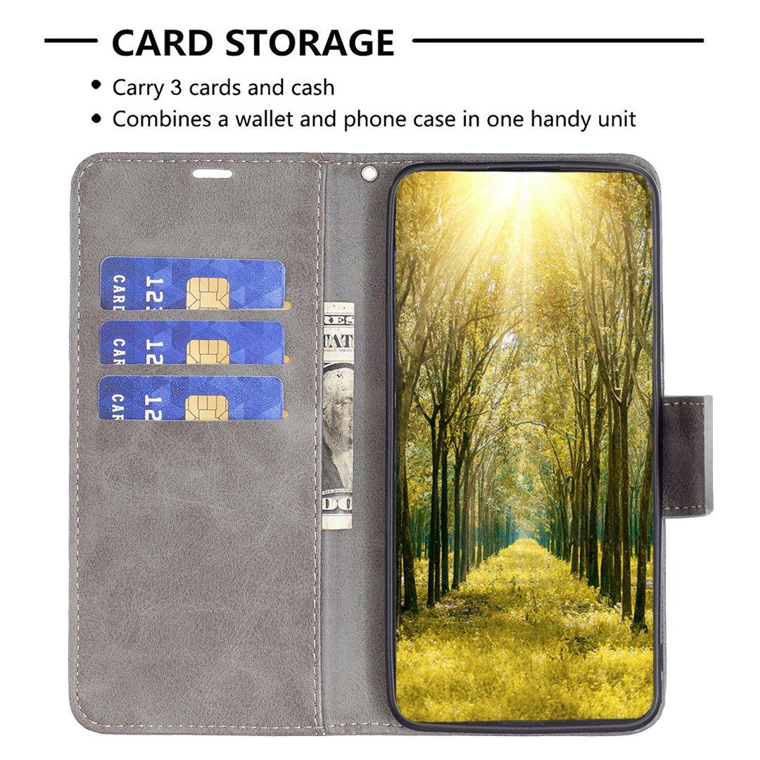 For Redmi Note 17 Pro 5G Global 163mm Lambskin Texture Pure Color Flip Leather Phone Case(Grey)