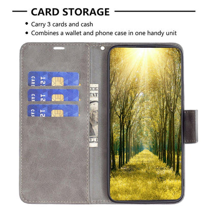 For Redmi Note 17 Pro 5G Global 163mm Lambskin Texture Pure Color Flip Leather Phone Case(Grey)