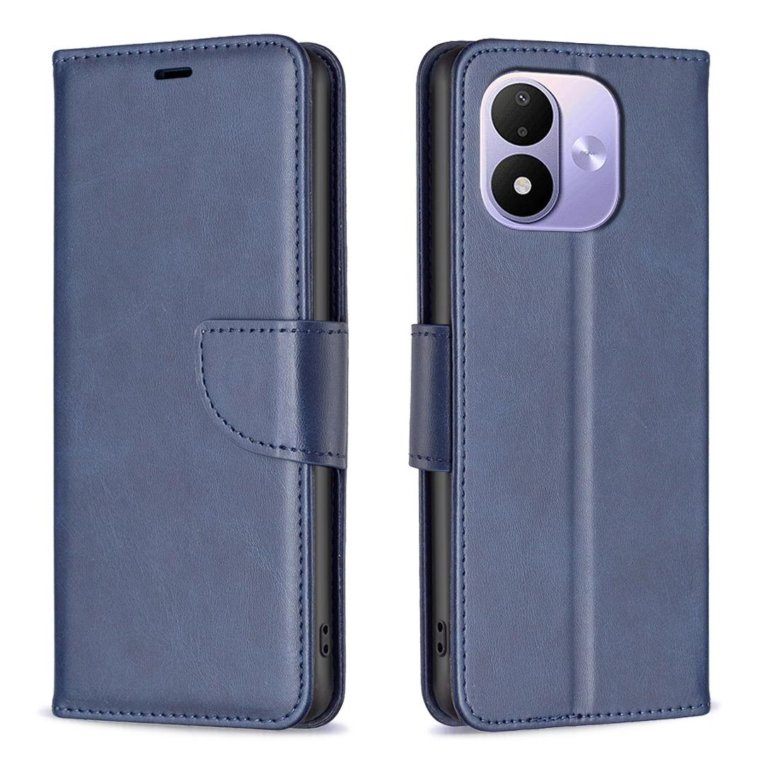 For Redmi Note 17 Pro 5G Global 163mm Lambskin Texture Pure Color Flip Leather Phone Case(Blue)