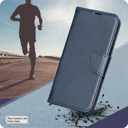 For Redmi Note 17 Pro 5G Global 163mm Lambskin Texture Pure Color Flip Leather Phone Case(Blue)