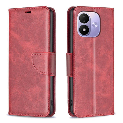 For Redmi Note 17 Pro 5G Global 163mm Lambskin Texture Pure Color Flip Leather Phone Case(Red)