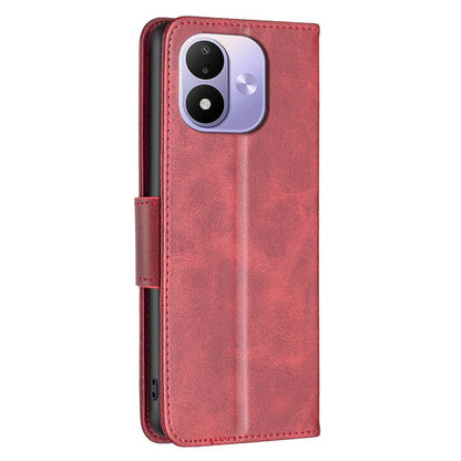For Redmi Note 17 Pro 5G Global 163mm Lambskin Texture Pure Color Flip Leather Phone Case(Red)