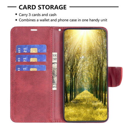 For Redmi Note 17 Pro 5G Global 163mm Lambskin Texture Pure Color Flip Leather Phone Case(Red)