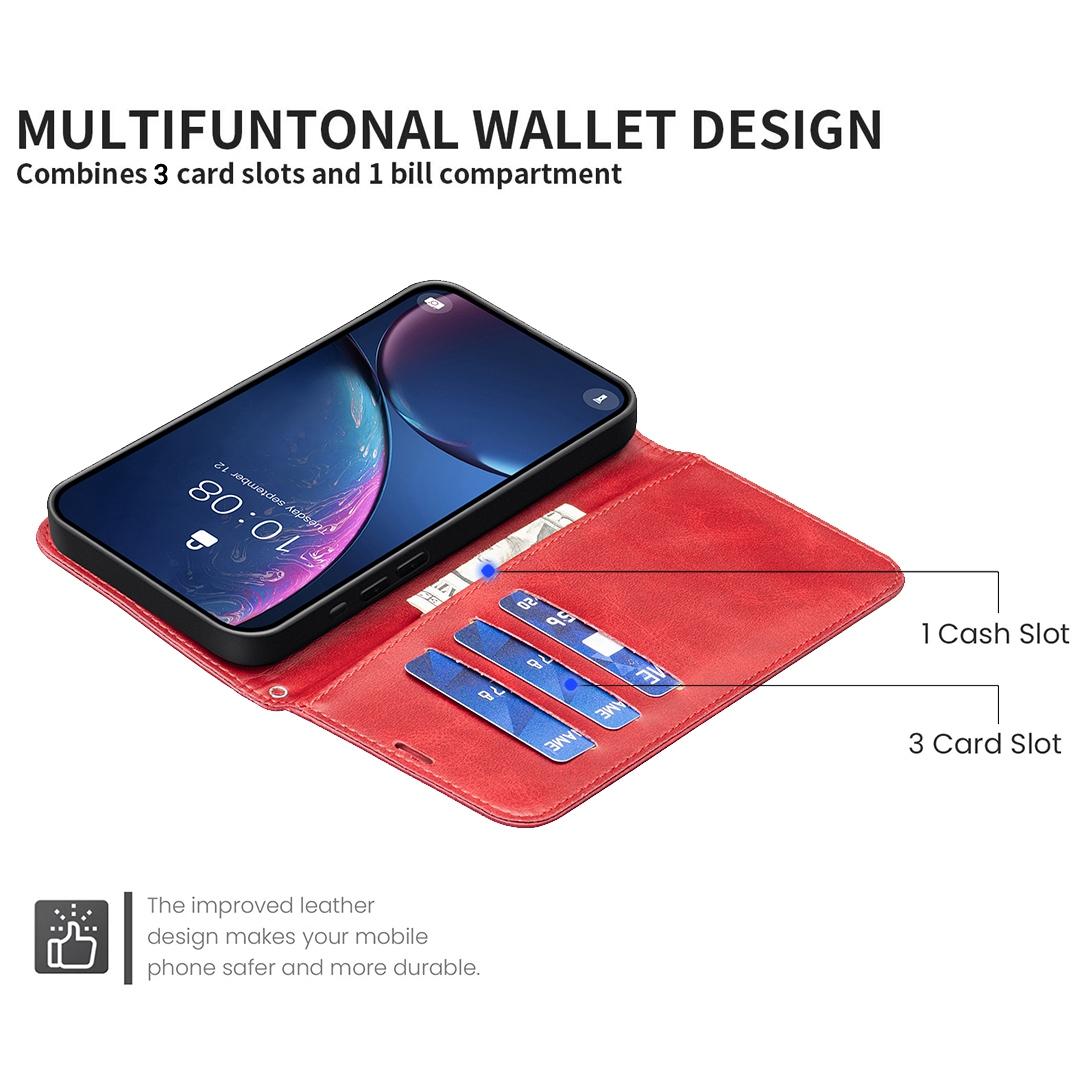 For Redmi Note 17 Pro 5G Global 163mm Lambskin Texture Pure Color Flip Leather Phone Case(Red)