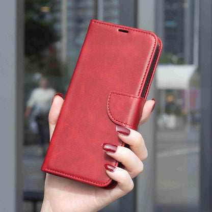 For Redmi Note 17 Pro 5G Global 163mm Lambskin Texture Pure Color Flip Leather Phone Case(Red)