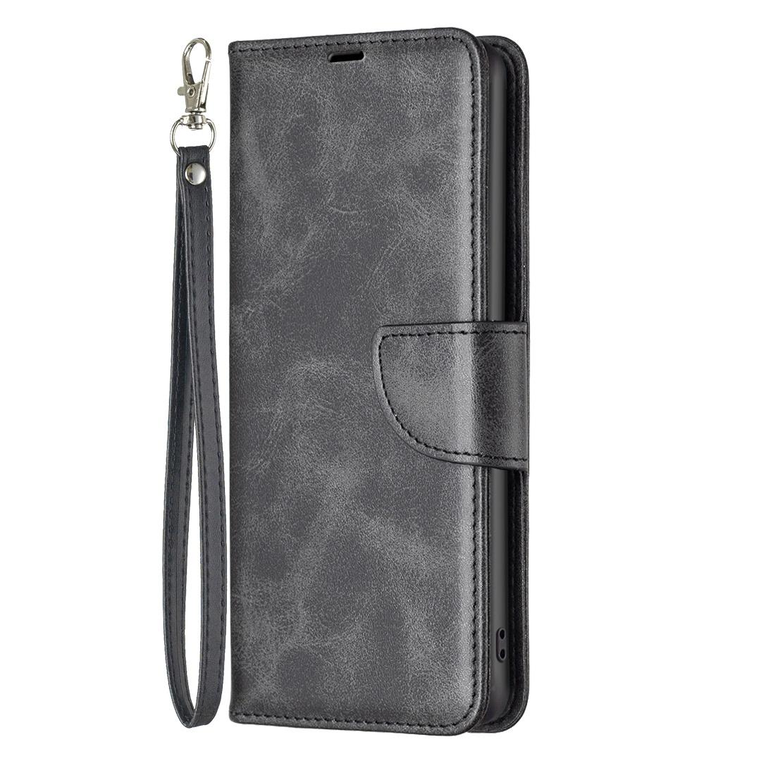 For Redmi Note 17 Pro 5G Global 163mm Lambskin Texture Pure Color Flip Leather Phone Case(Black)