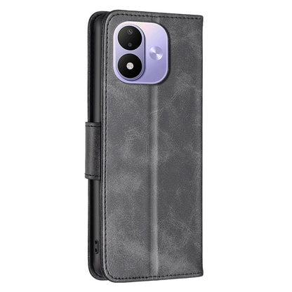For Redmi Note 17 Pro 5G Global 163mm Lambskin Texture Pure Color Flip Leather Phone Case(Black)