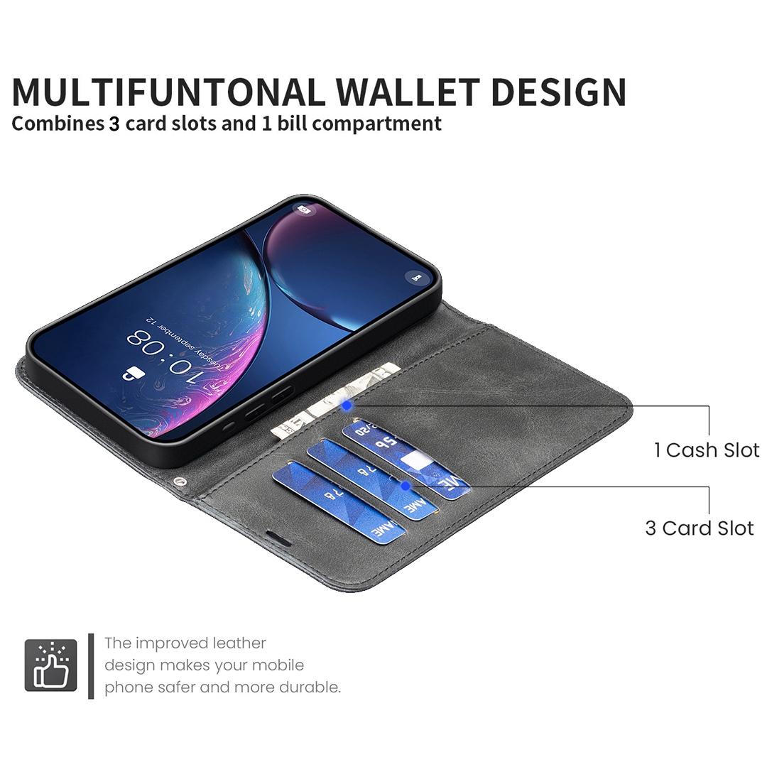 For Redmi Note 17 Pro 5G Global 163mm Lambskin Texture Pure Color Flip Leather Phone Case(Black)