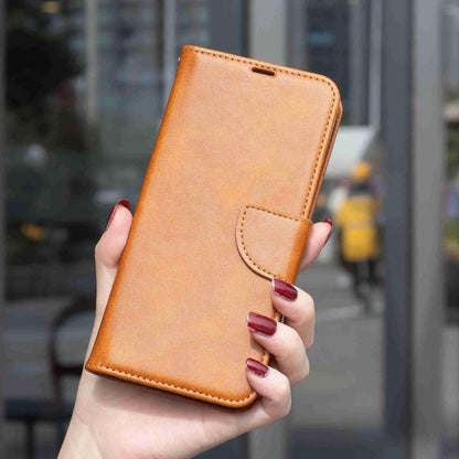 For Redmi Note 17 Pro 5G Global 163mm Lambskin Texture Pure Color Flip Leather Phone Case(Yellow)