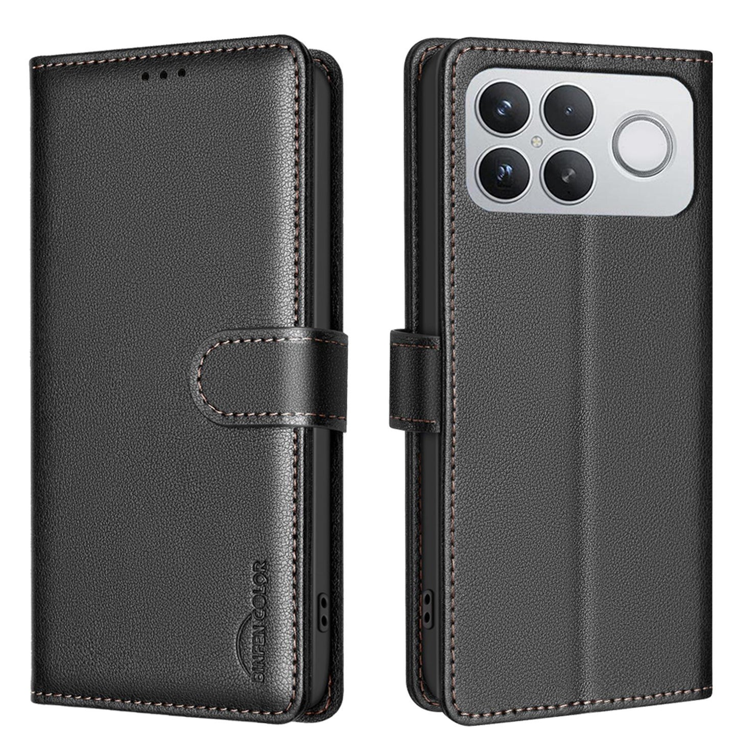 For Redmi K90 Pro Max/Poco F8 Ultra Litchi Texture RFID Anti-theft Leather Phone Case(Black)