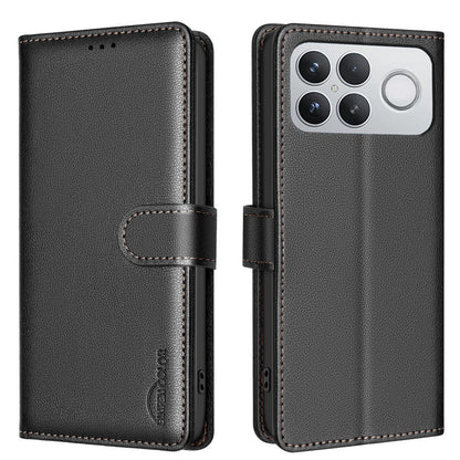 For Redmi K90 Pro Max/Poco F8 Ultra Litchi Texture RFID Anti-theft Leather Phone Case(Black)