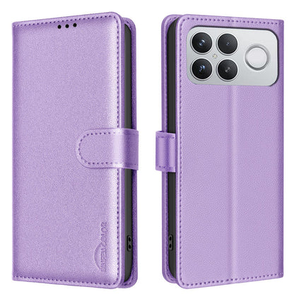For Redmi K90 Pro Max/Poco F8 Ultra Litchi Texture RFID Anti-theft Leather Phone Case(Purple)