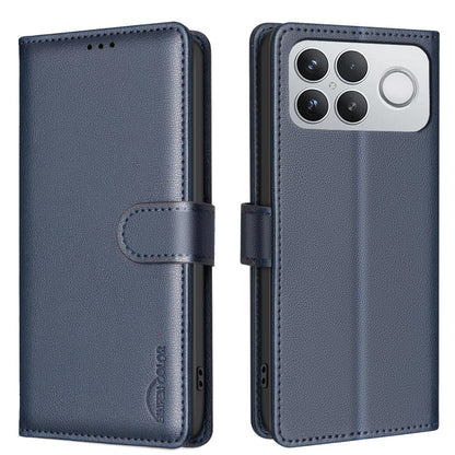 For Redmi K90 Pro Max/Poco F8 Ultra Litchi Texture RFID Anti-theft Leather Phone Case(Blue)