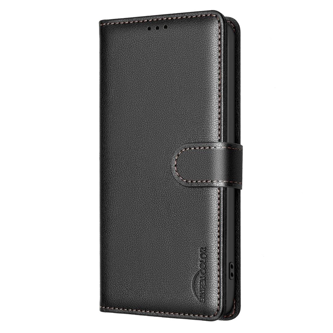 For Redmi K90 Max 5G Litchi Texture RFID Anti-theft Leather Phone Case - Black - EDA007061820A