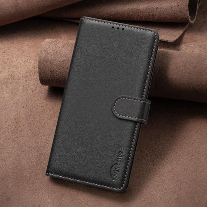 For Redmi K90 Max 5G Litchi Texture RFID Anti-theft Leather Phone Case - Black - EDA007061820A