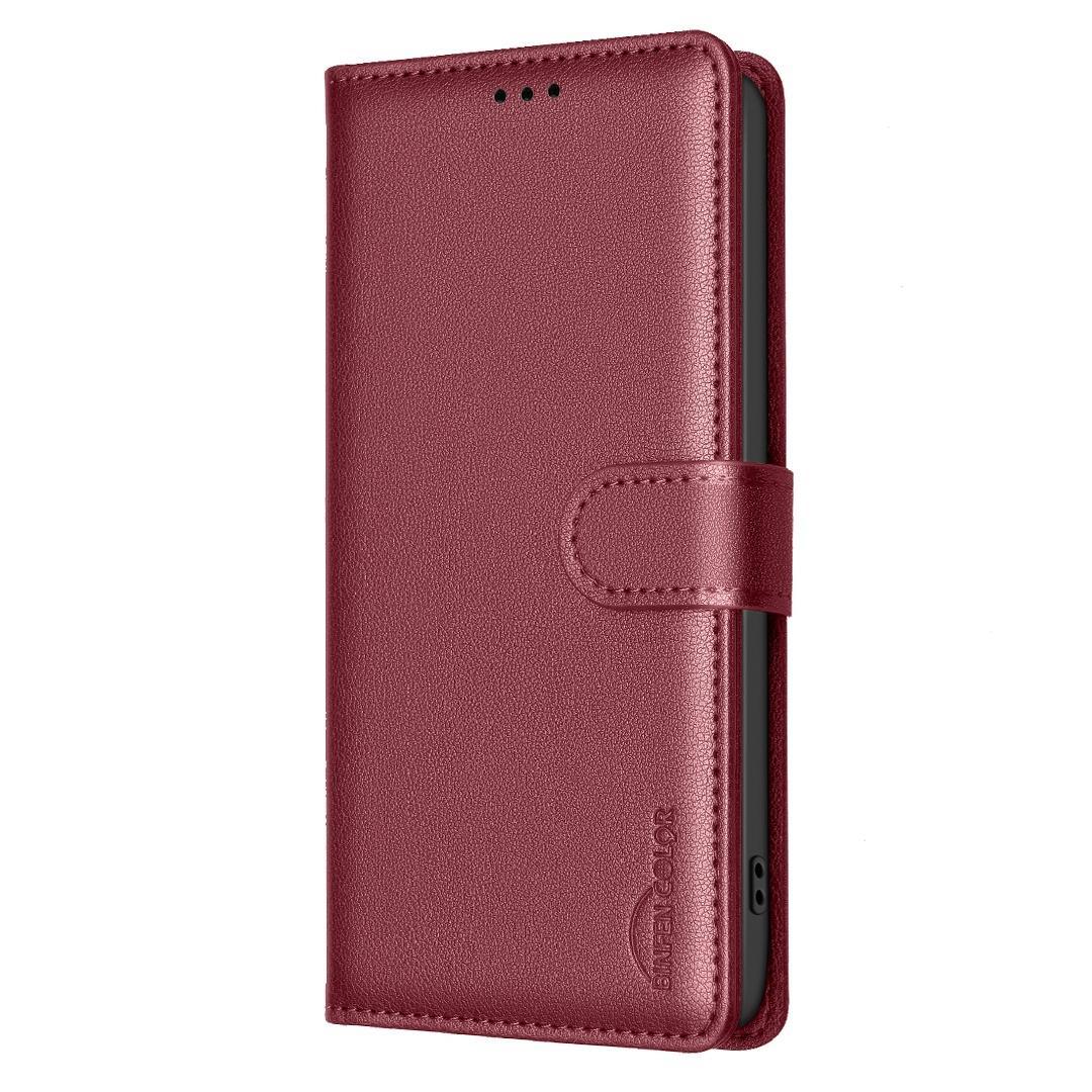 For Redmi K90 Max 5G Litchi Texture RFID Anti-theft Leather Phone Case - Red - EDA007061820B