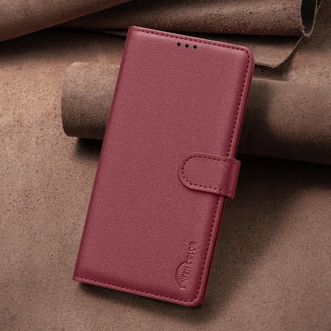 For Redmi K90 Max 5G Litchi Texture RFID Anti-theft Leather Phone Case - Red - EDA007061820B