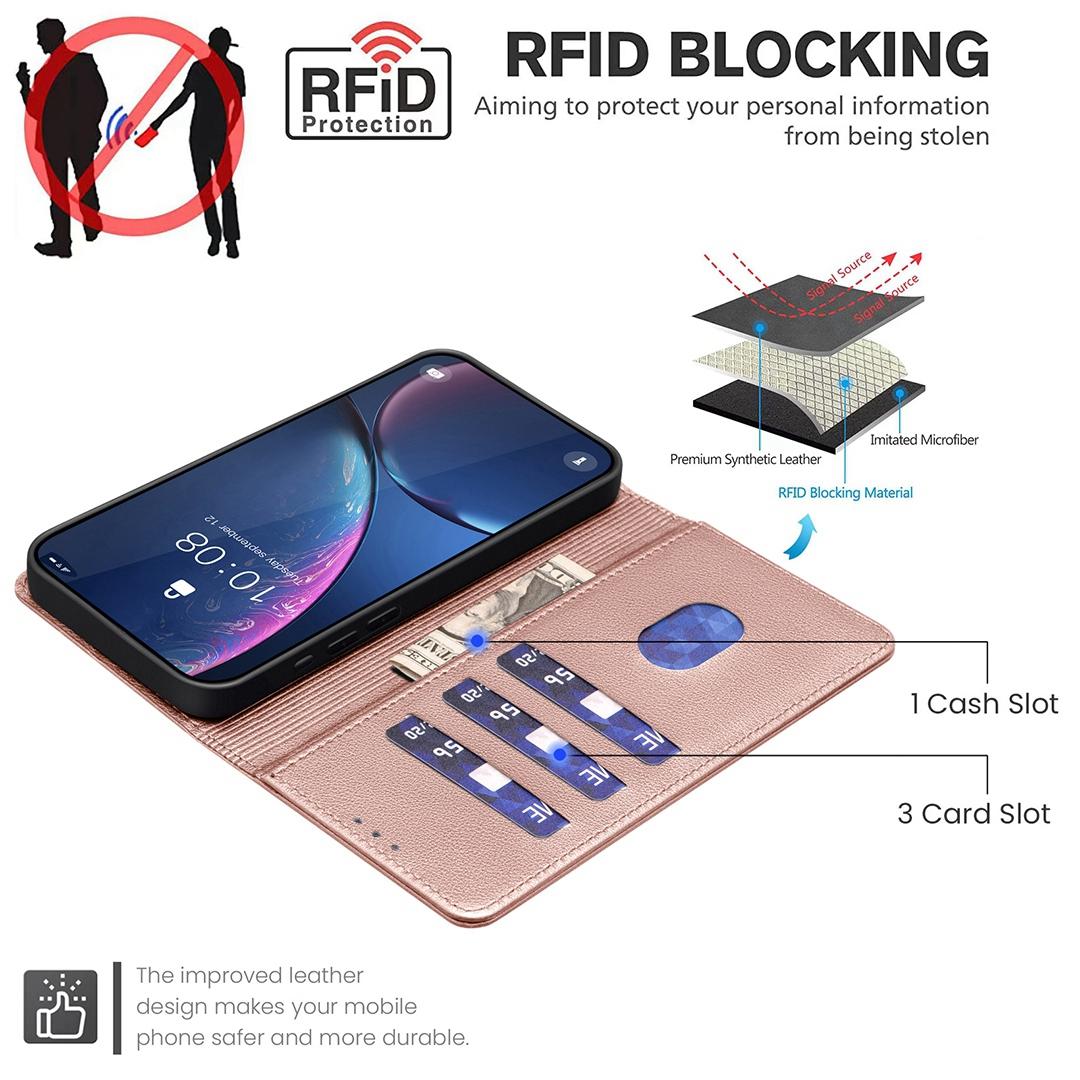 For Redmi K90 Max 5G Litchi Texture RFID Anti-theft Leather Phone Case - Gold - EDA007061820C