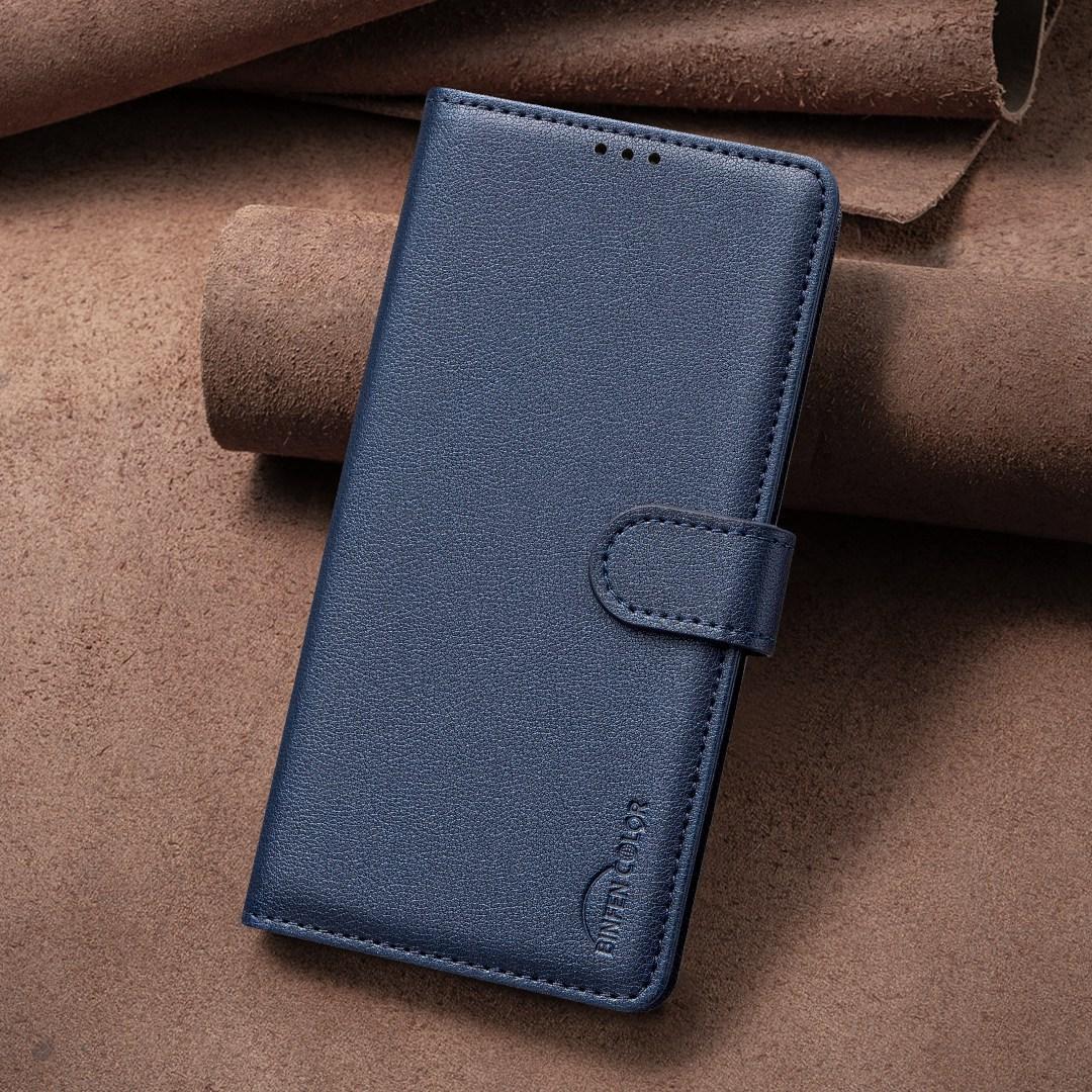 For Redmi K90 Max 5G Litchi Texture RFID Anti-theft Leather Phone Case - Blue - EDA007061820E